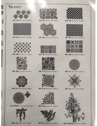 Kaina - Trafaretas sienų dekorui daugkartinis| VALPAINT Art.213 Pictus stencil