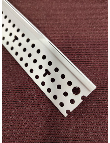 Kaina - Šešėlinė siūlė 1mm / PVC užbaigimo profilis GKP sandūroms su kt. paviršiais 300cm (25vnt pakuotė)| PROTEKTOR 3766