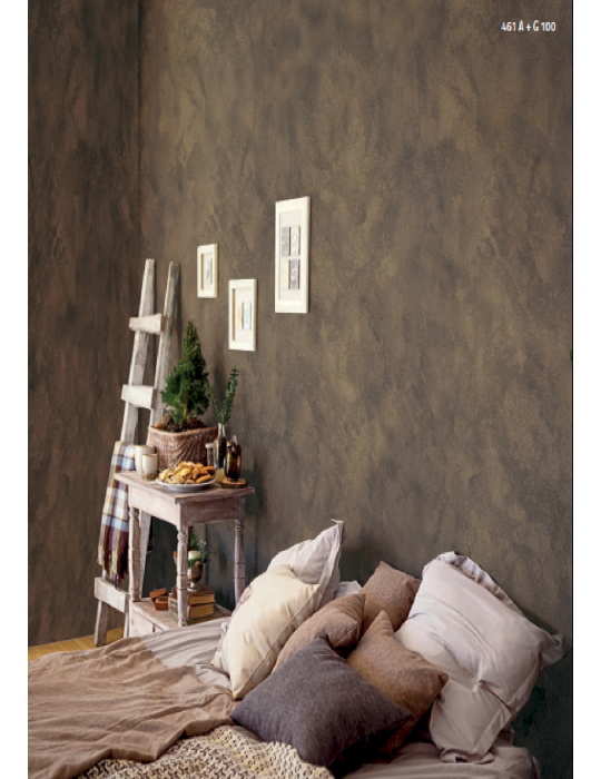 KLONDIKE - tamsesnis dekoras sienoms. Galimi efektai su sidabro arba aukso atspalviais - Dekoro rinkinys VALPAINT Klondike GOLD 