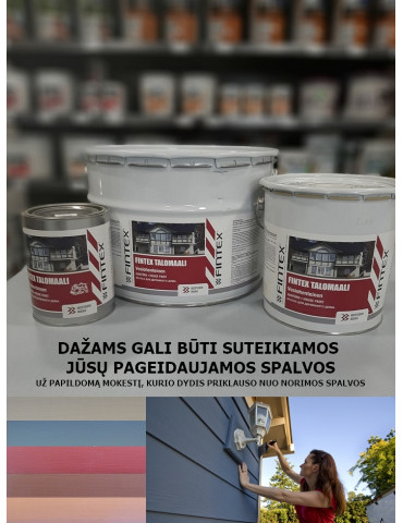 Kaina - PAVYZDINĖ LENTELĖ| dažyta medinių namų dažais FINTEX TALOMAALI (Suomija) Kaina - PAVYZDINĖ LENTELĖ| dažyta medinių namų dažais FINTEX TALOMAALI (Suomija)