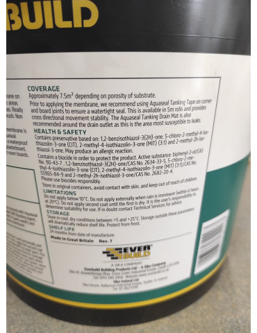 Kaina - Drėgmės membrana sienų ir grindų hidroizoliacijai| EVERBUILD AQUASEAL 5L