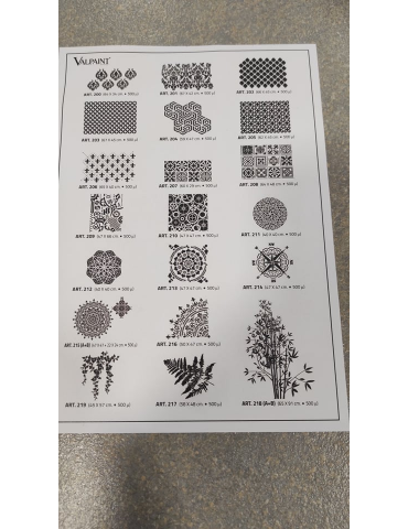 Kaina - Trafaretas sienų dekorui daugkartinis| VALPAINT Art.201 Pictus stencil