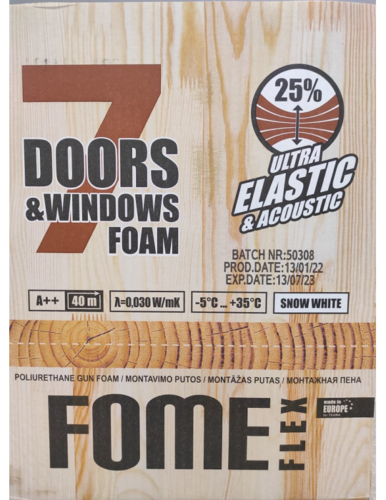 Kaina - Putos Fome Flex Doors And Windows 750 ml