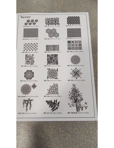 Kaina - Trafaretas sienų dekorui daugkartinis| VALPAINT Art.205 Pictus stencil