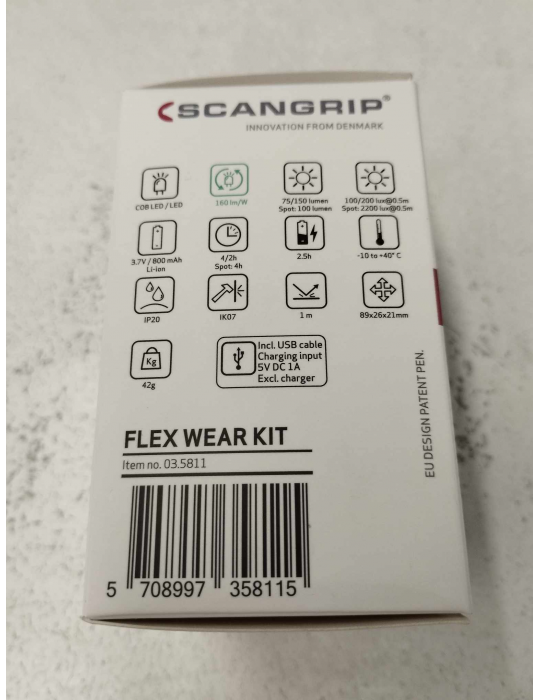 Kaina - Lempa SCANGRIP Flex wear kit