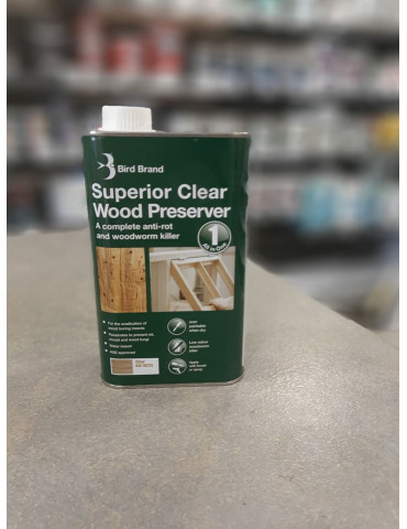Kaina - Impregnantas pažeistai medienai, antiseptikas nuo pelėsių, grybelių, puvinių, vabzdžių| BIRD BRAND SUPERIOR CLEAR WOOD P Kaina - Impregnantas pažeistai medienai, antiseptikas nuo pelėsių, grybelių, puvinių, vabzdžių| BIRD BRAND SUPERIOR CLEAR WOOD P